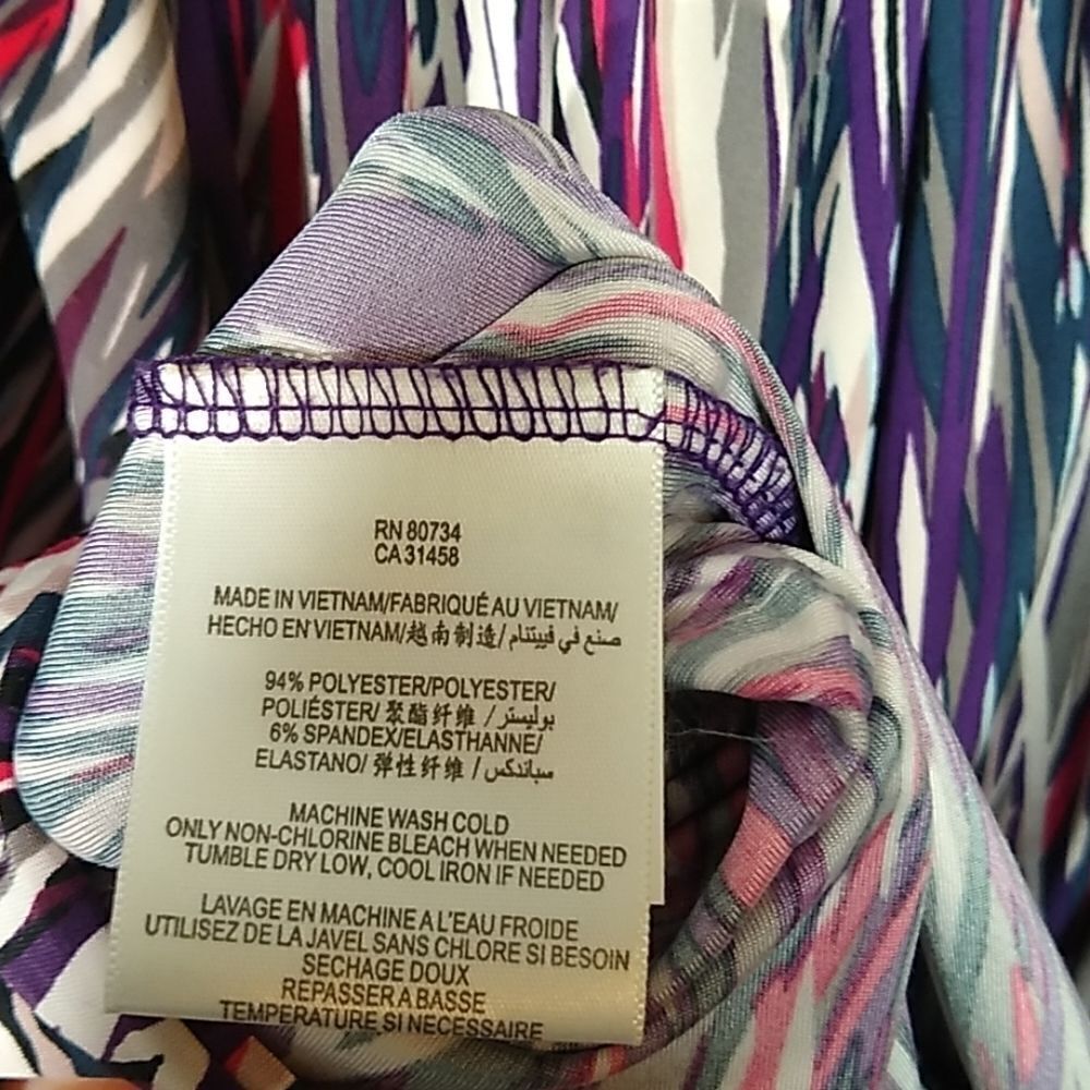 BCBG Generation Abstract Color Pattern Dress Md - image 5